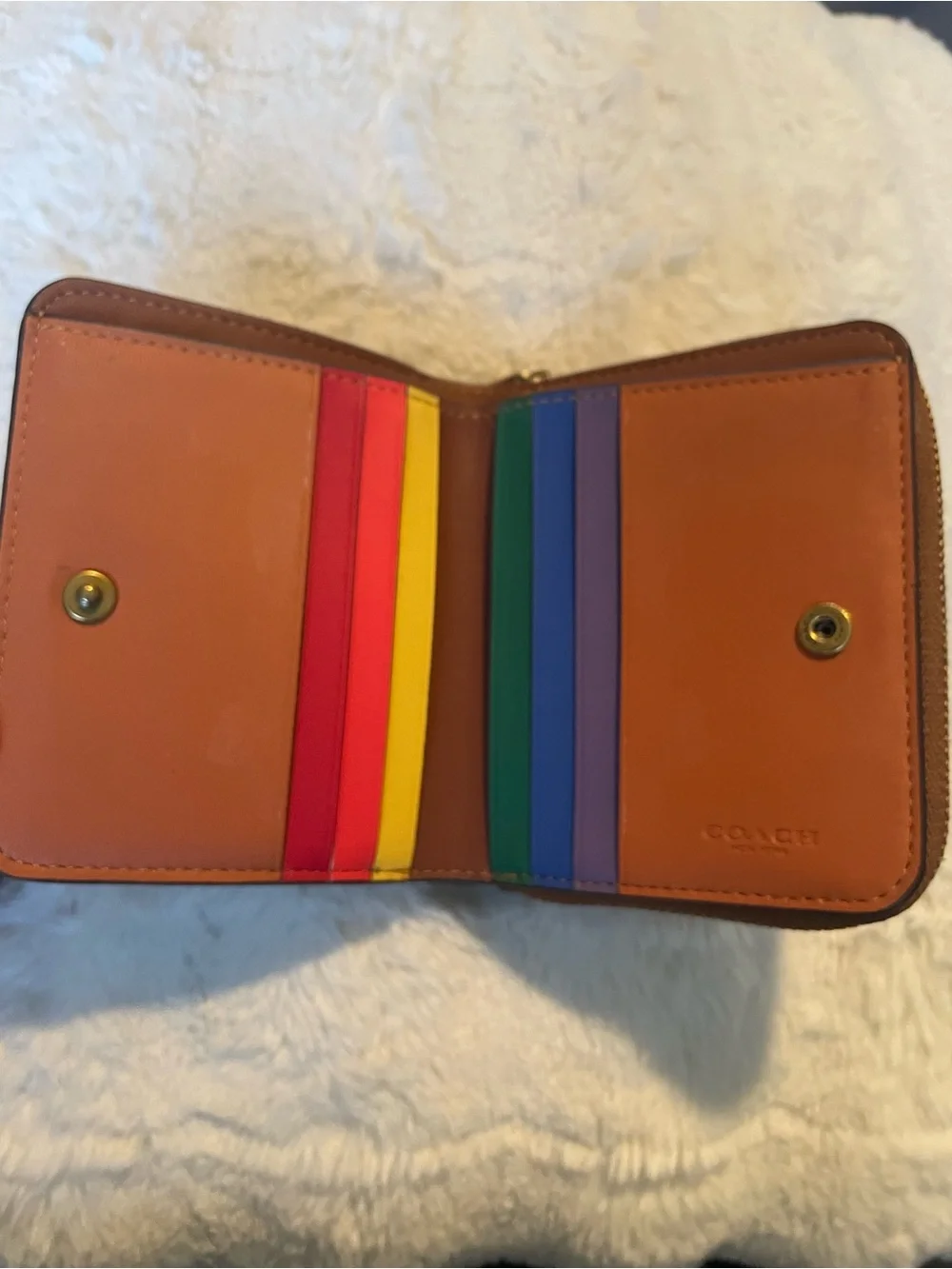 Coach Bill Fold Wallet in Multicolor Signature Canvas